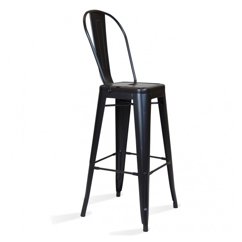 PACK 4 TABURETEN BISTRO MATT HIGHBACK