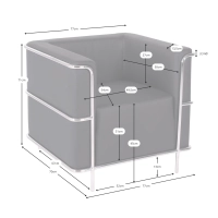 Sofá de design estofado em couro ecológico de 1 lugar Torino Nest Dream - 37