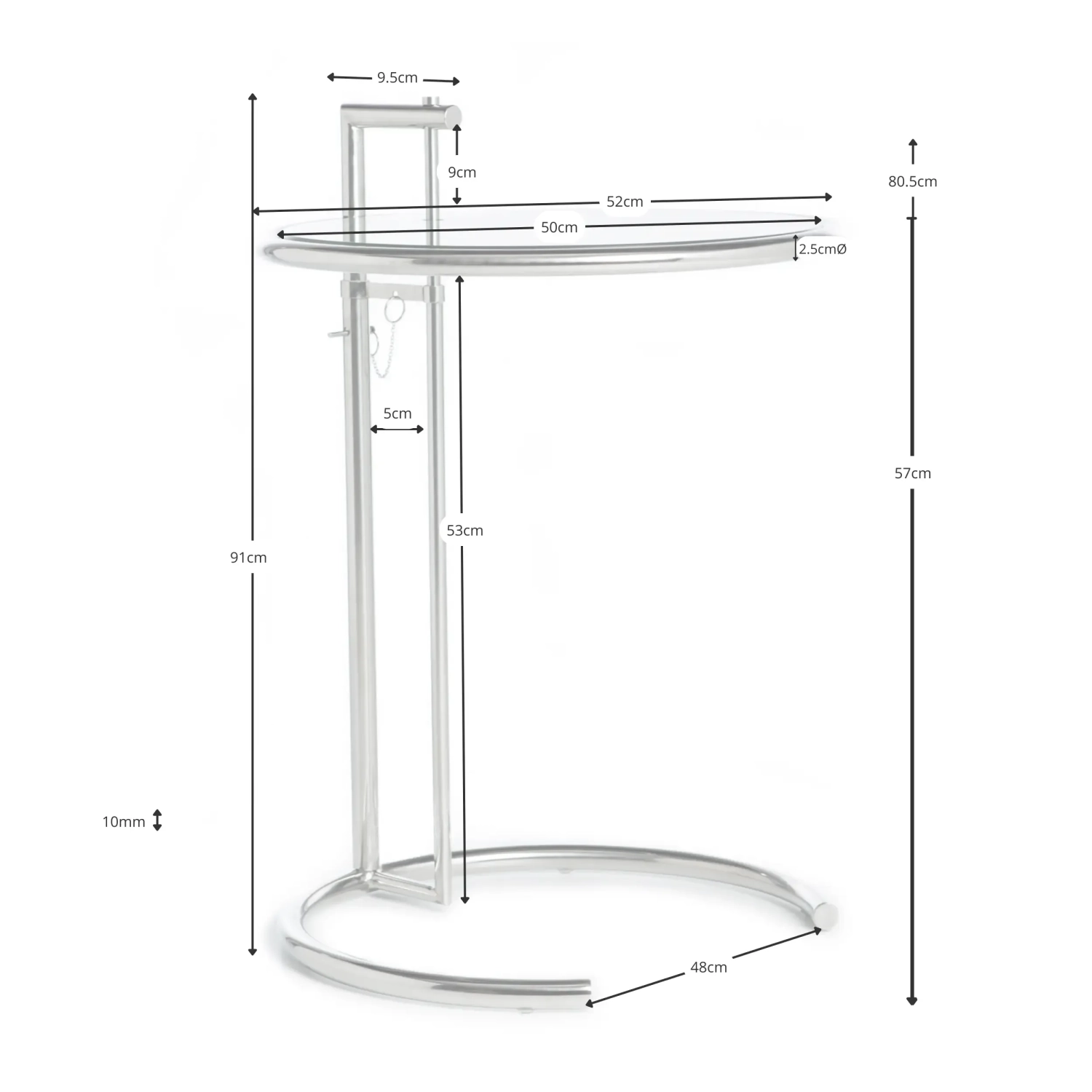 Mesa lateral de design Eileen Gray Table Nest Dream - 28