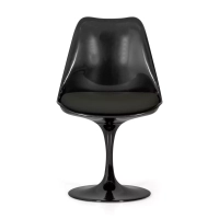 Cadeira Lotus Chair All Black com almofada de algodão FURNMOD - 10