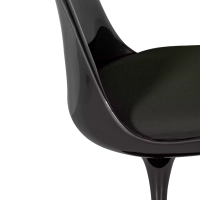 Lotus Chair All Black with cotton cushion FURNMOD - 12