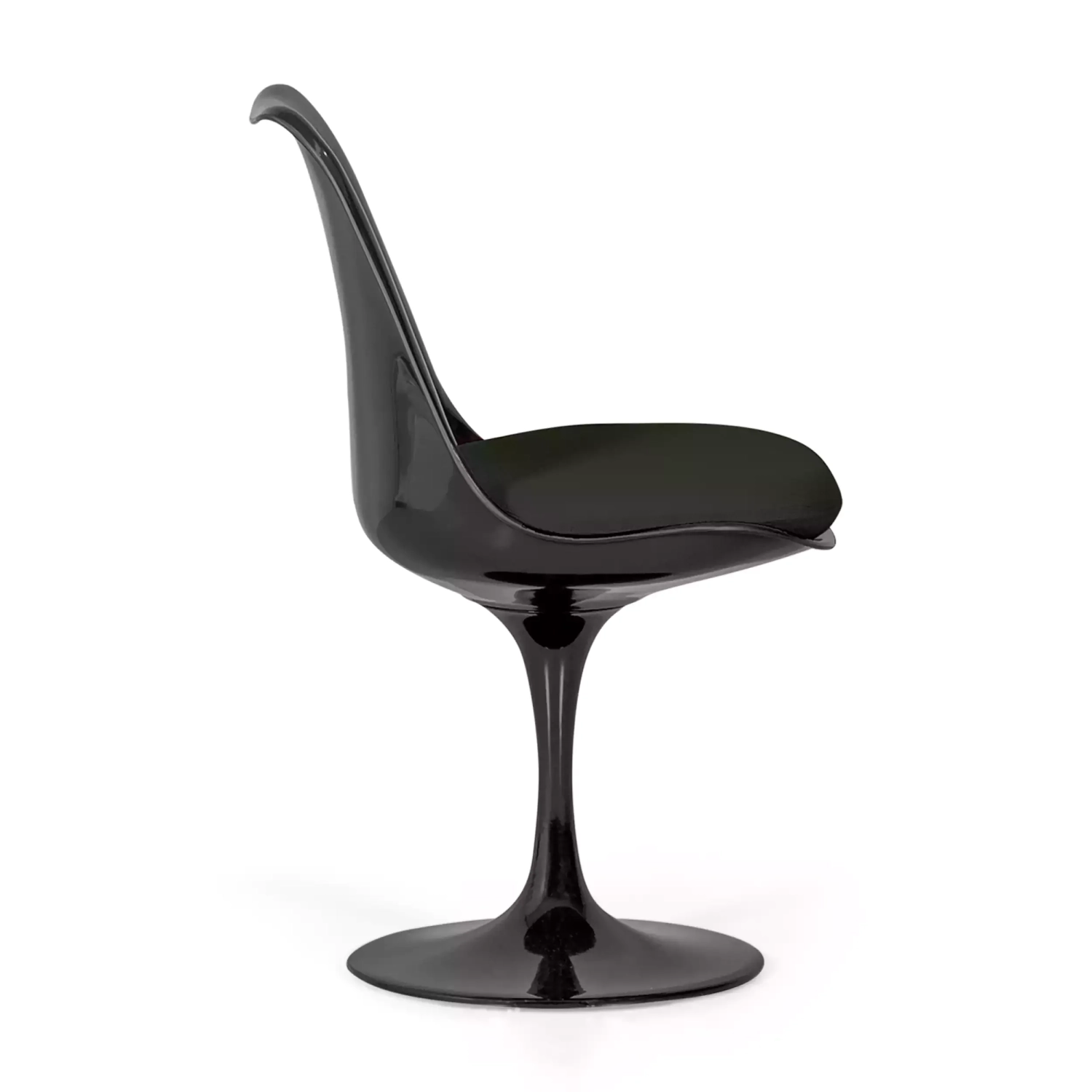 Lotus Chair All Black with cotton cushion FURNMOD - 11