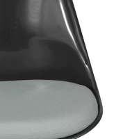 Krzesło Lotus All Black z bawełnianą poduszką FURNMOD - 21