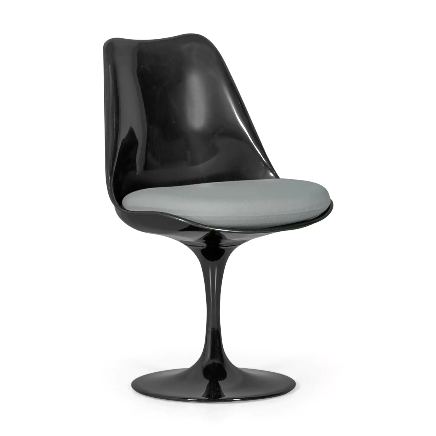 Lotus Chair All Black met katoenen kussen FURNMOD - 16