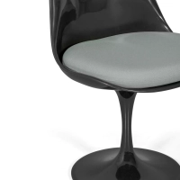 Lotus Chair All Black with cotton cushion FURNMOD - 17