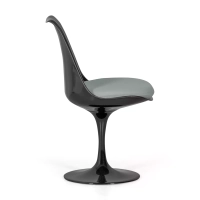 Lotus Chair All Black with cotton cushion FURNMOD - 20