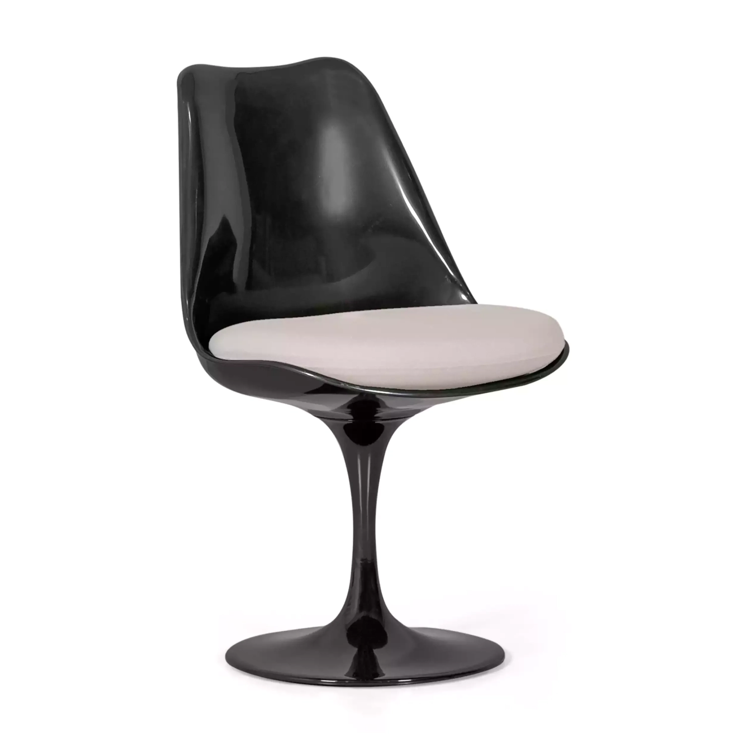Krzesło Lotus All Black z bawełnianą poduszką FURNMOD - 24