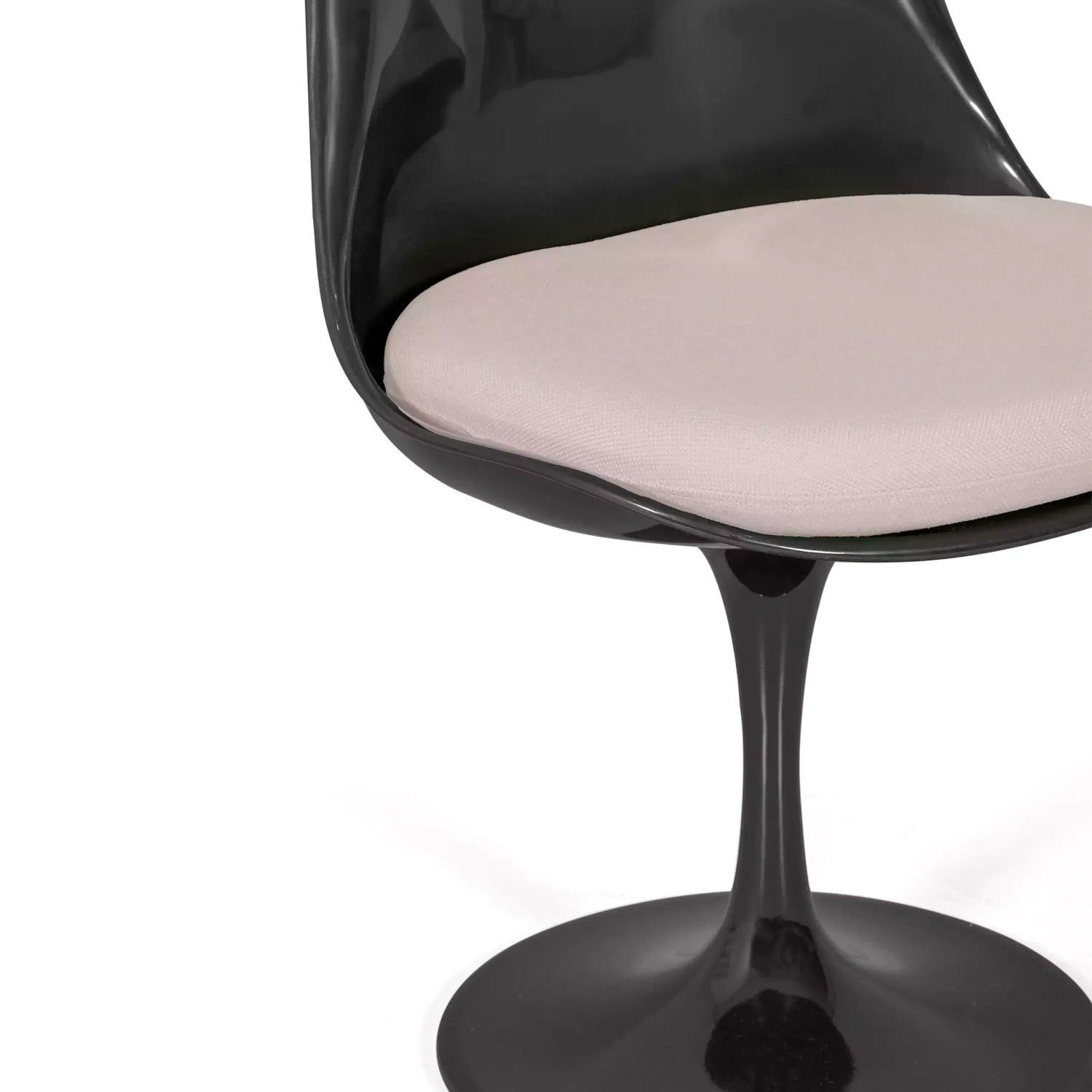 Stuhl Lotus Chair All Black mit Baumwollkissen FURNMOD - 31