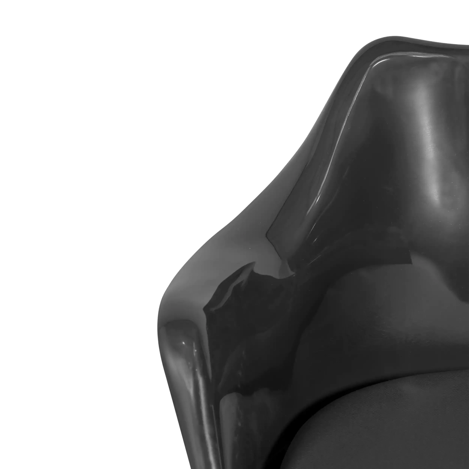 Krzesło Lotus Arms All Black z bawełnianą poduszką FURNMOD - 2