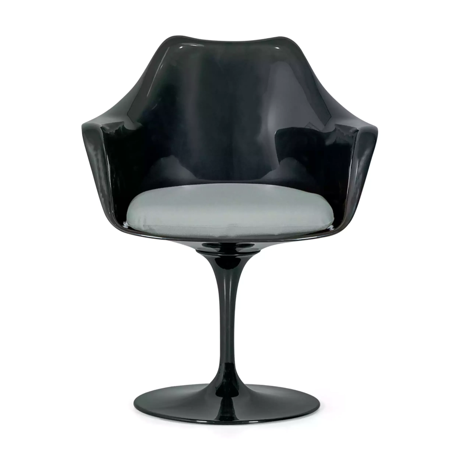 Stuhl Lotus Arms All Black mit Baumwollkissen FURNMOD - 13