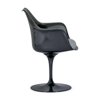 Stuhl Lotus Arms All Black mit Baumwollkissen FURNMOD - 15