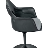 Stuhl Lotus Arms All Black mit Baumwollkissen FURNMOD - 16