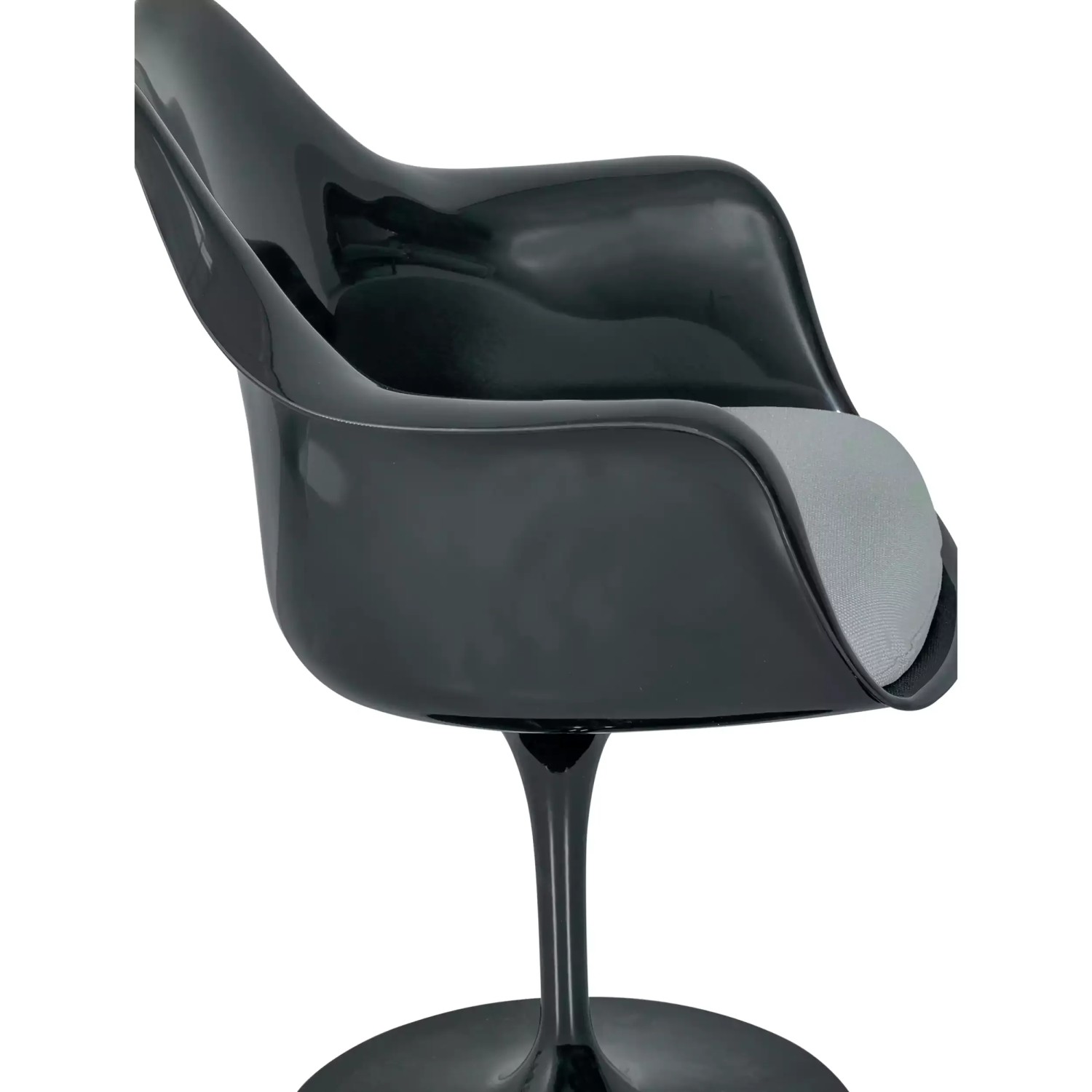 Silla Lotus Arms All Black con cojín de algodón FURNMOD - 16