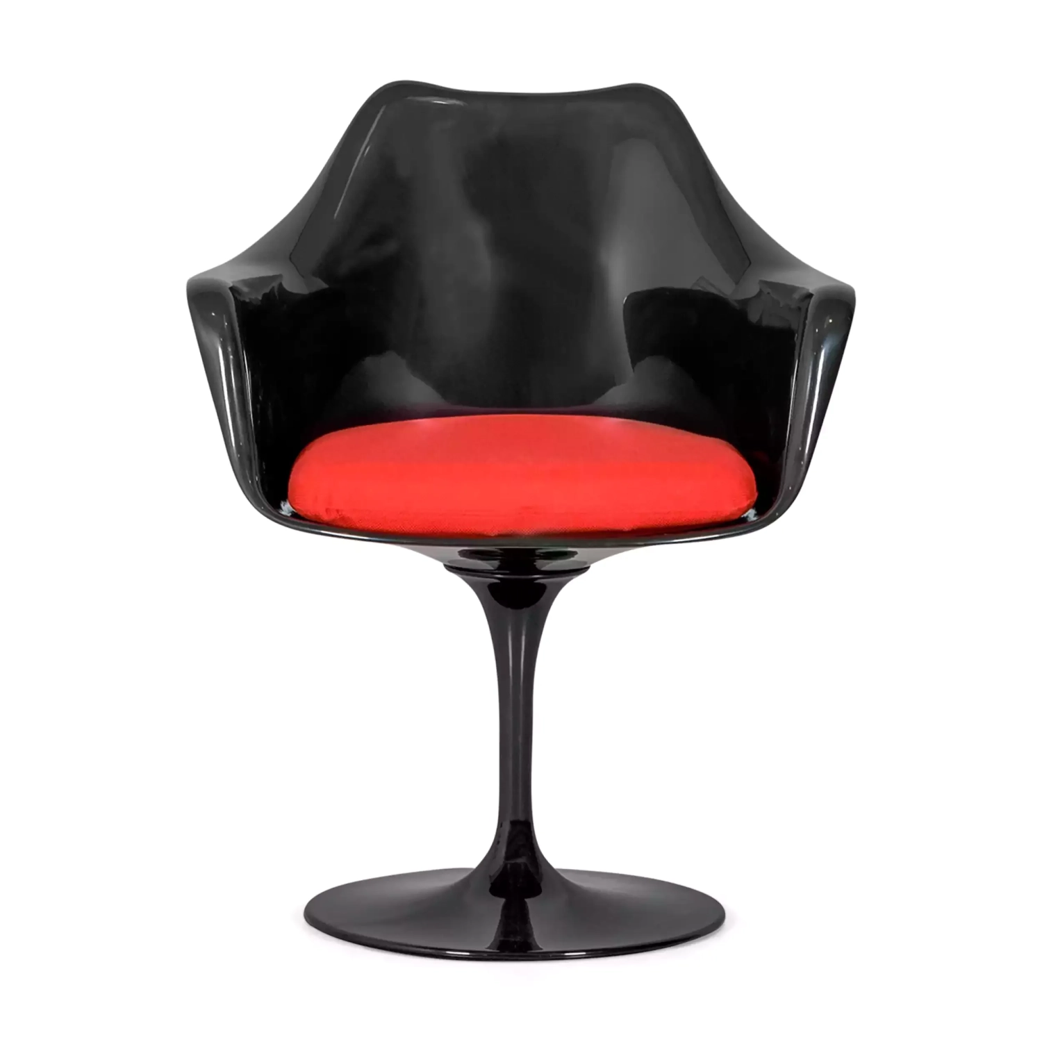 Chaise Lotus Arms All Black avec coussin en coton FURNMOD - 22