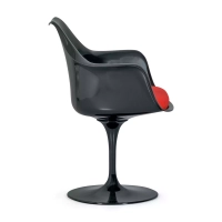 Lotus Arms Chair All Black with cotton cushion FURNMOD - 26