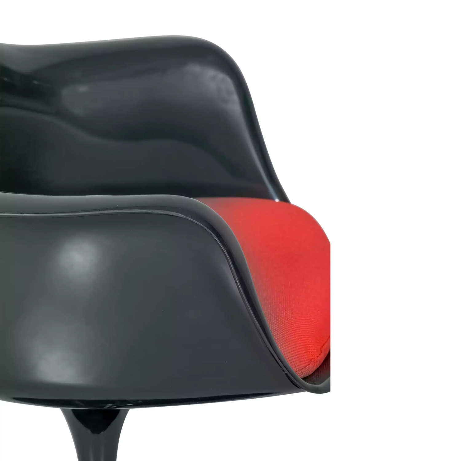 Krzesło Lotus Arms All Black z bawełnianą poduszką FURNMOD - 29