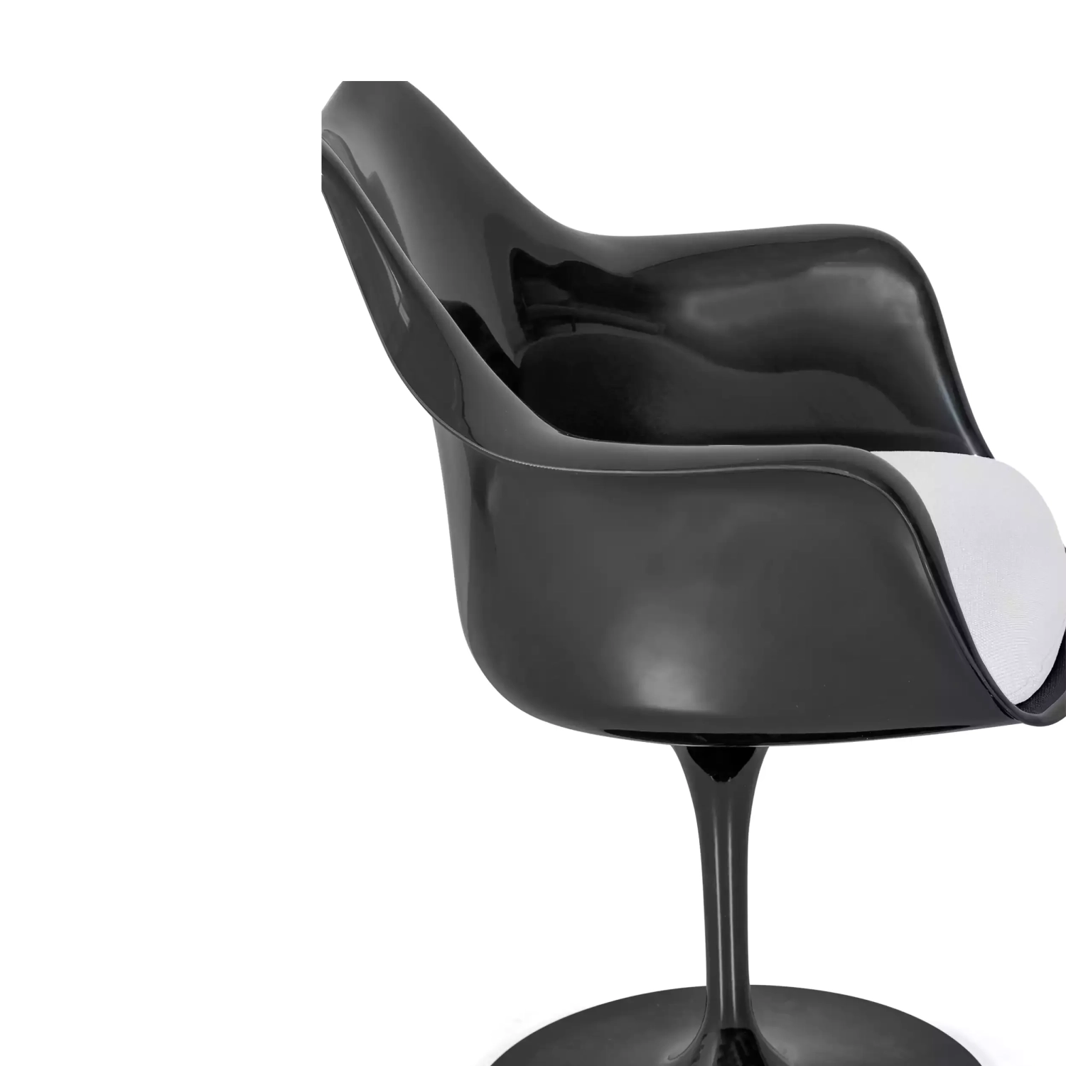 Lotus Arms All Black stoel met katoenen kussen FURNMOD - 38