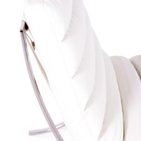 Designerski fotel tapicerowany skórą syntetyczną - Madryt Nest Dream - 15