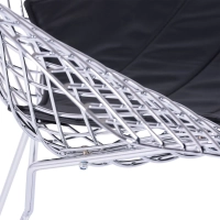Cadeirão de design em aço cromado Diamond FURNMOD - 8
