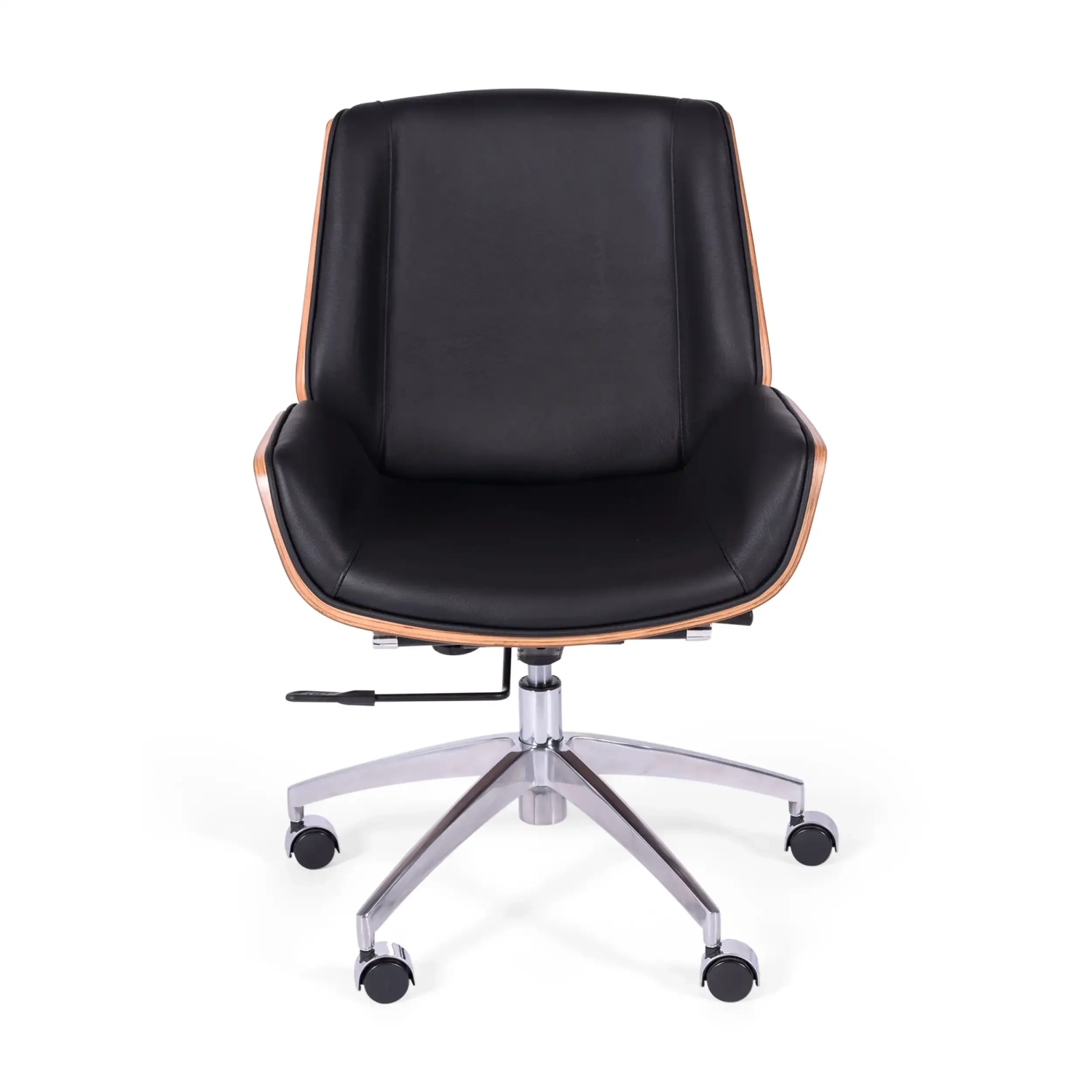 Silla de oficina de piel italiana y madera de nogal Nordic Nest Dream - 3