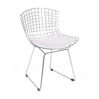 Replik Stuhl Bertoia "High Quality" aus verchromtem Stahl von dem berühmten Designer Hans J. Wegner