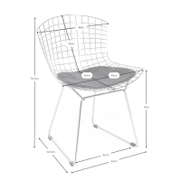 HQ Chrome Bertoia stoelreplica - Metalen stoelen - Design meubelen