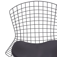 Replika židle Bertoia v černé oceli - kovové židle - MuebleDesign