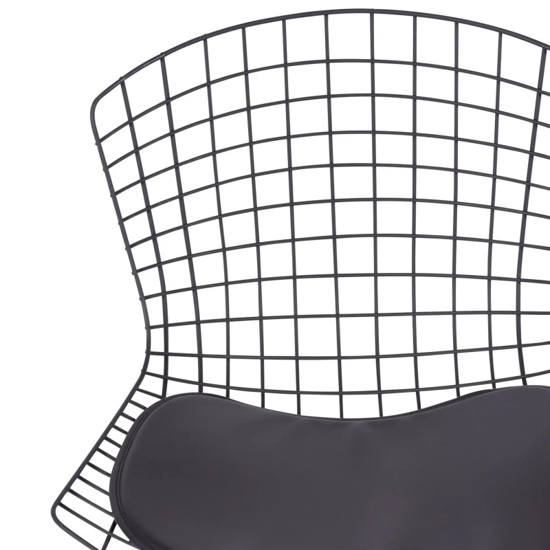 Cadeira Replica Bertoia em Aço Preto - Cadeiras de Metal - MuebleDesign