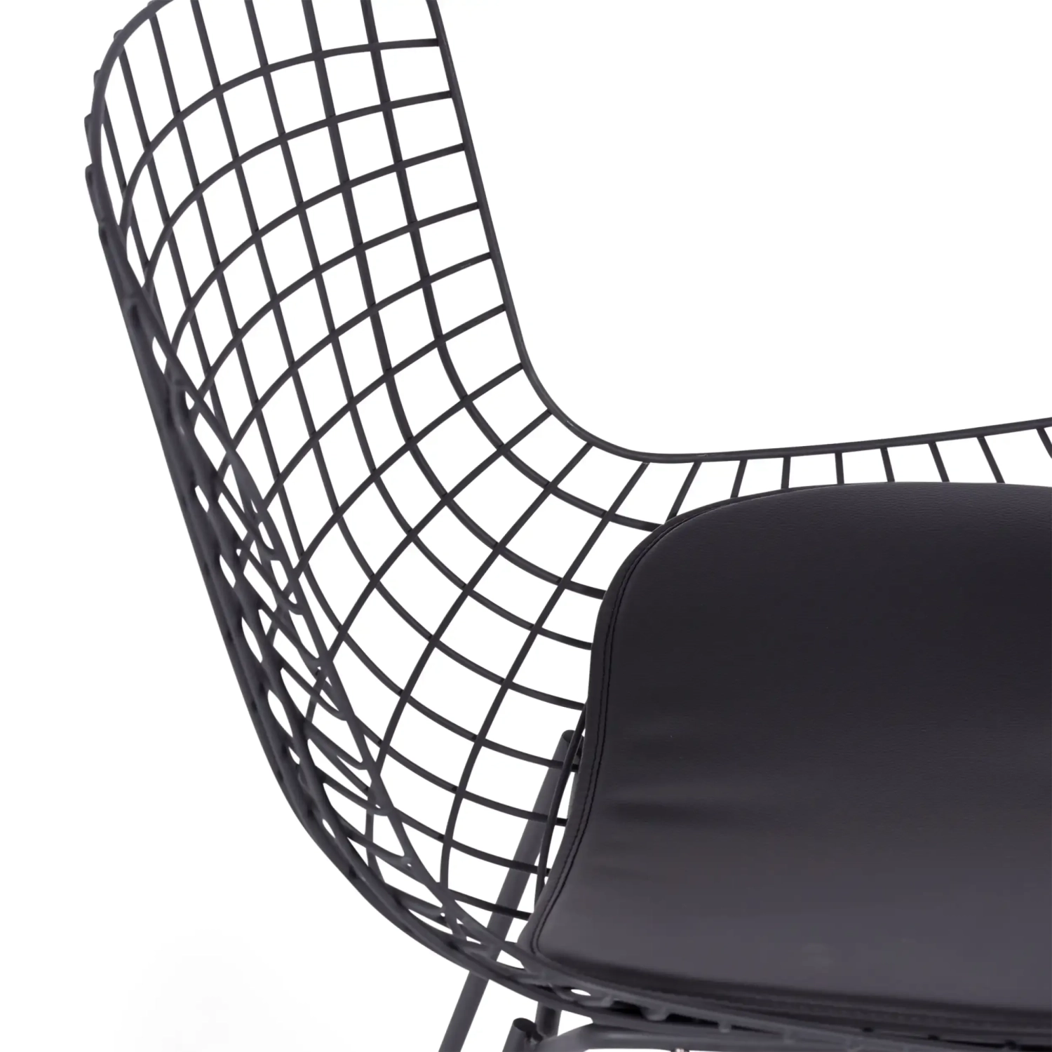 Replika Bertoia stol i svart stål - Metallstolar - MuebleDesign