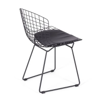 Replika Bertoia stol i svart stål - Metallstolar - MuebleDesign