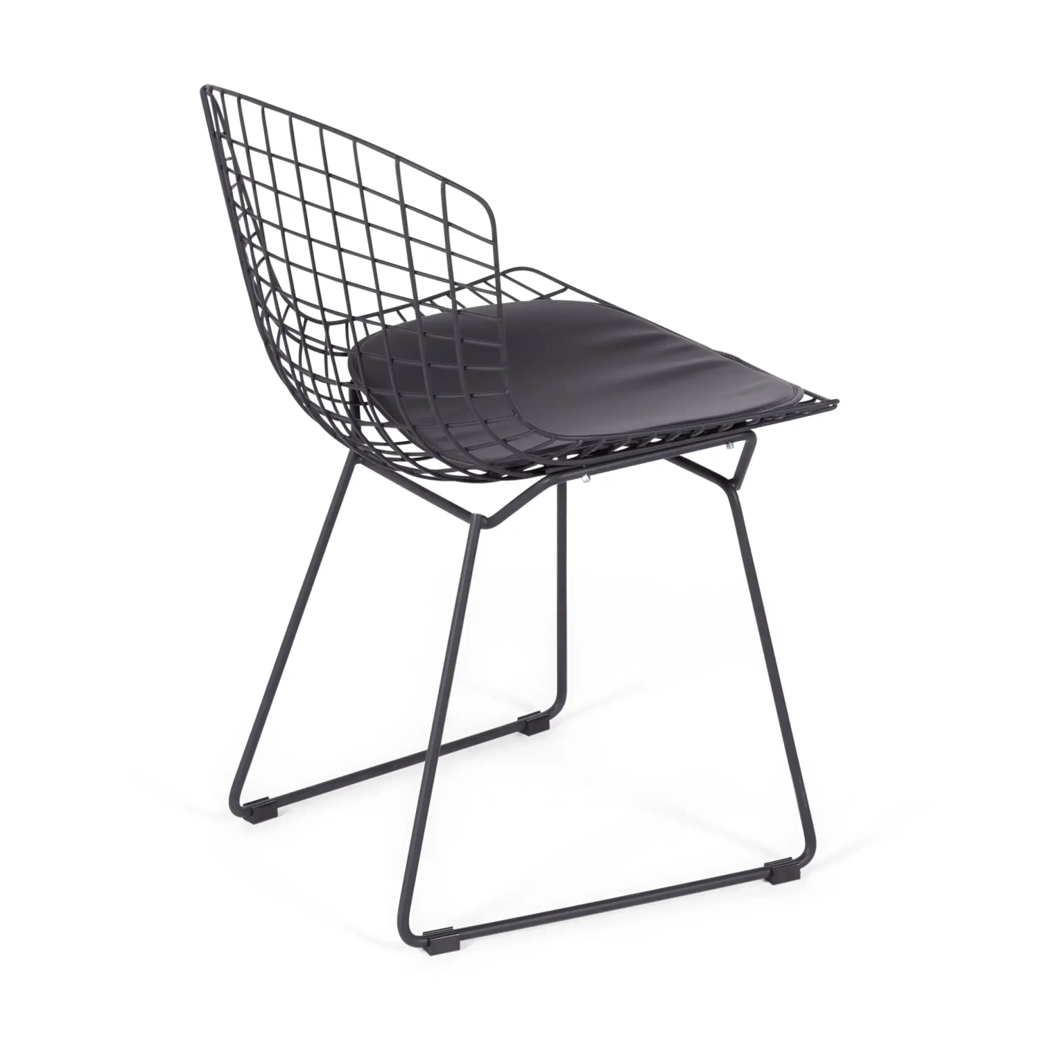 Replica Bertoia stoel in zwart staal - metalen stoelen - MuebleDesign