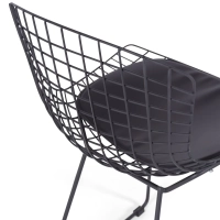 Schwarzer Bertoia Stuhl Replik - Design Metallstühle - Mobelarium