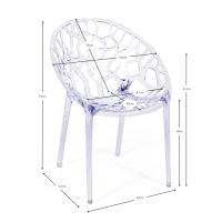 Replika stol Chrystal Transparent - Trädgårdsstolar - Mobelarium