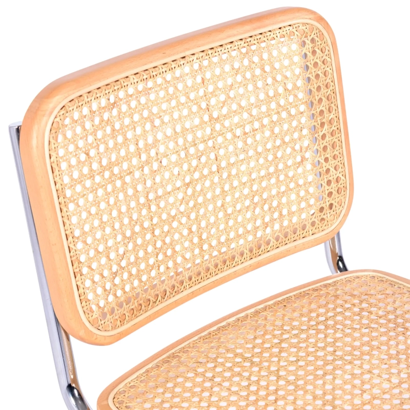 Stol Cesca lågprisstol av stål, bok och rotting 🪑 | | Mueble Design