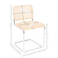 Cadeira Cesca cadeira de baixo custo em aço, faia e rotim 🪑 | Mueble Design