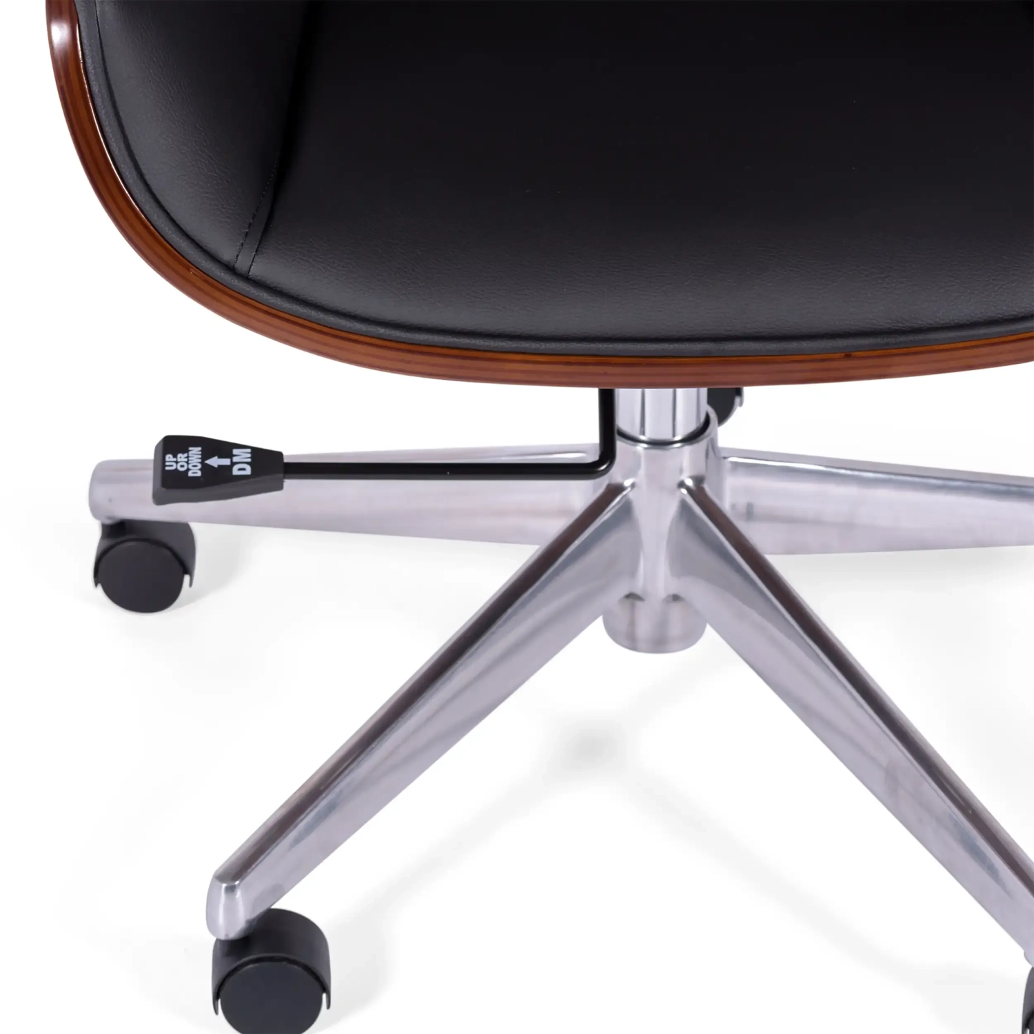 Silla de oficina Nordic Highback en nogal y polipiel - Mueble Deseign