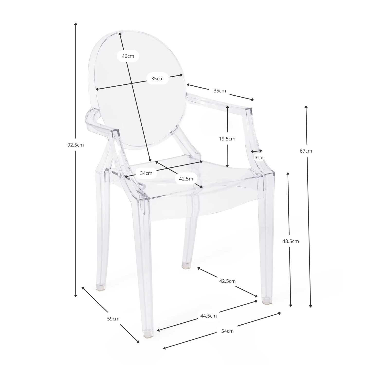 Replika krzesła Louis Ghost - Krzesła designerskie | Muebledesign