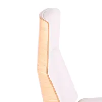 Silla oficina Nordic Highback en arce y polipiel blanca - Mueble Design