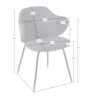 Silla de comedor tapizada Hope - Sillas tapizadas - Mueble Design