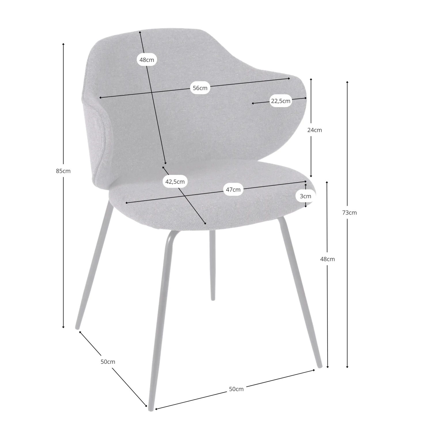 Upholstered dining chair Hope - Upholstered chairs - Mueble Design