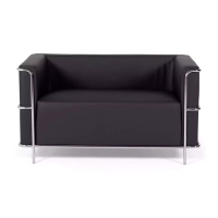 Sofá Torino 2 plazas en polipiel y acero cromado 🛋️ - Mueble Design