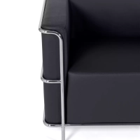 2-Sitzer-Sofa Torino aus Ökoleder und verchromtem Stahl 🛋️ - Mobelarium