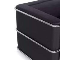 2-Sitzer-Sofa Torino aus Ökoleder und verchromtem Stahl 🛋️ - Mobelarium