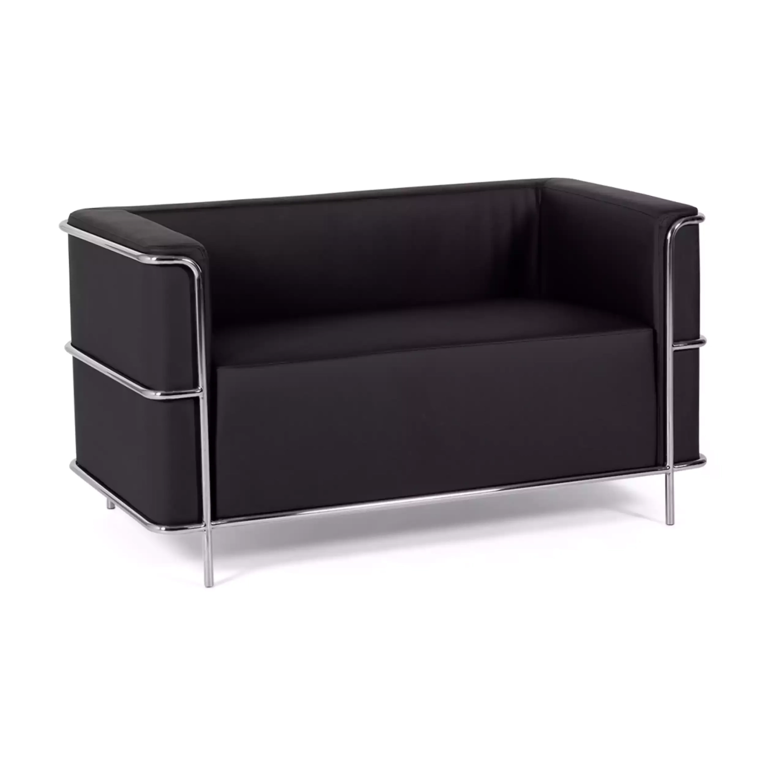 Sofá Torino 2 plazas en polipiel y acero cromado 🛋️ - Mueble Design