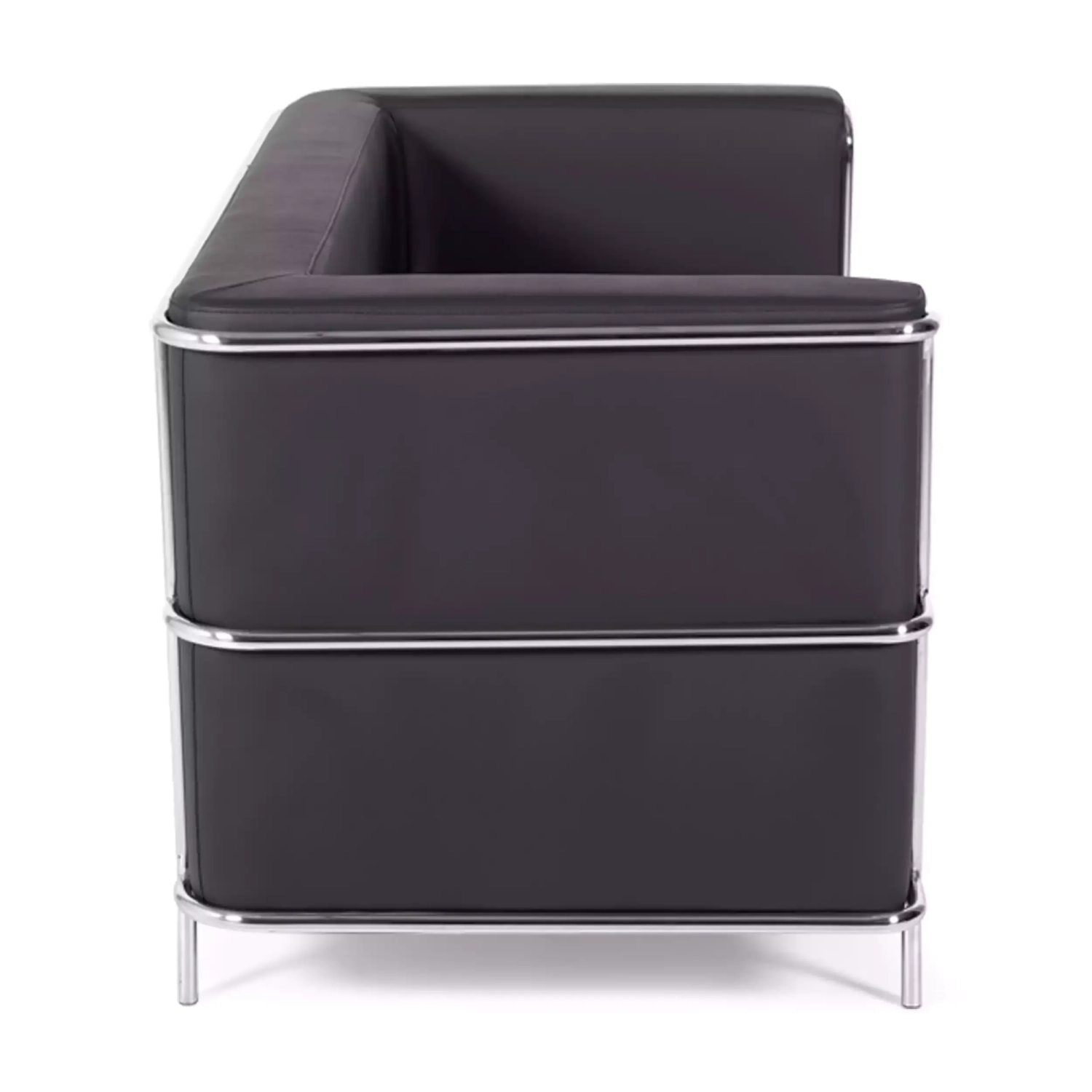 2-osobowa sofa Torino z ekoskóry i chromowanej stali 🛋️ - Mobelarium