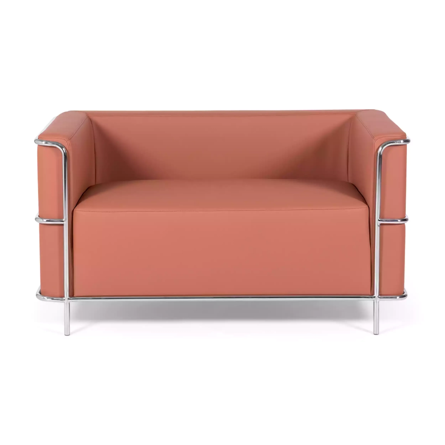 Dvoumístná pohovka Torino z ekokůže a chromované oceli 🛋️ - Mobelarium