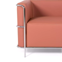 Sofá Torino 2 plazas en polipiel y acero cromado 🛋️ - Mueble Design
