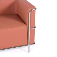 Torino 2-istuttava sohva eko-nahkaa ja kromattua terästä 🛋️ - Mobelarium