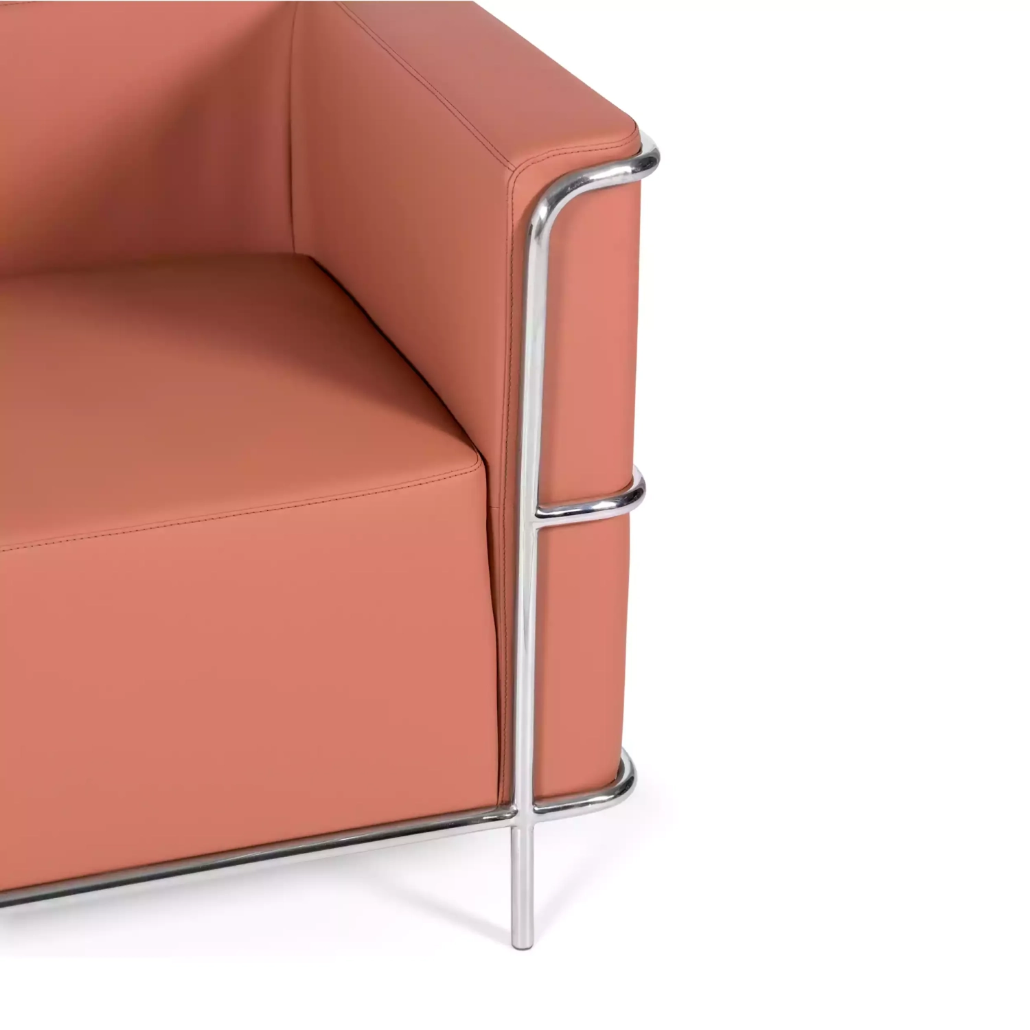 Divano Torino a 2 posti in ecopelle e acciaio cromato 🛋️ - Mobilie Design