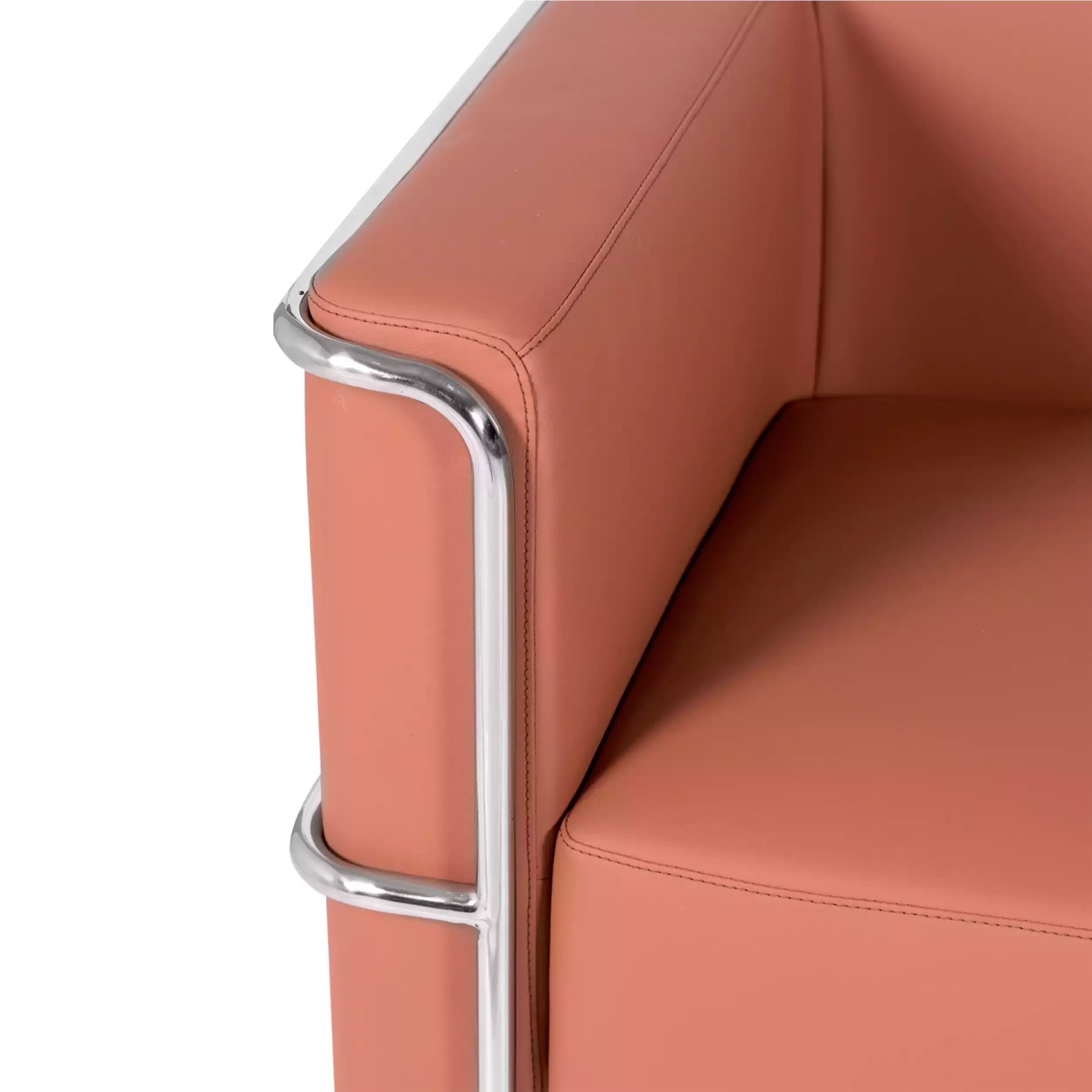 2-osobowa sofa Torino z ekoskóry i chromowanej stali 🛋️ - Mobelarium